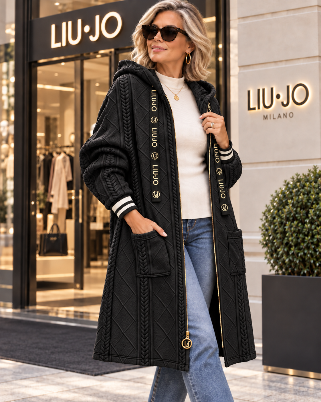 Cappotto LIU•JO con cappuccio e zip