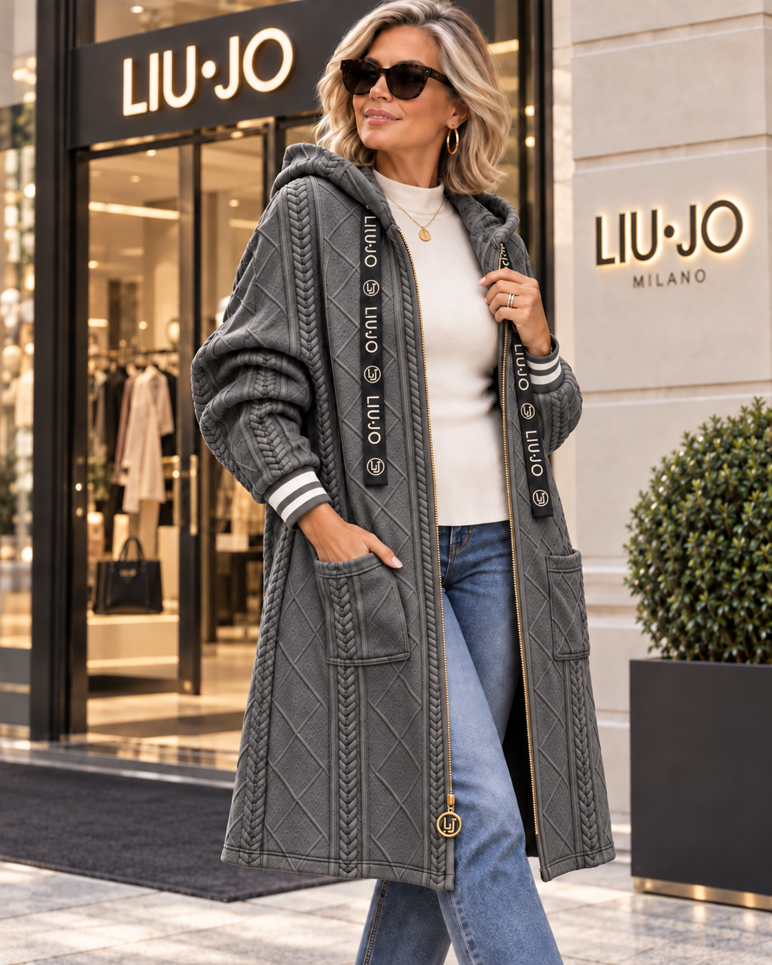 Cappotto LIU•JO con cappuccio e zip