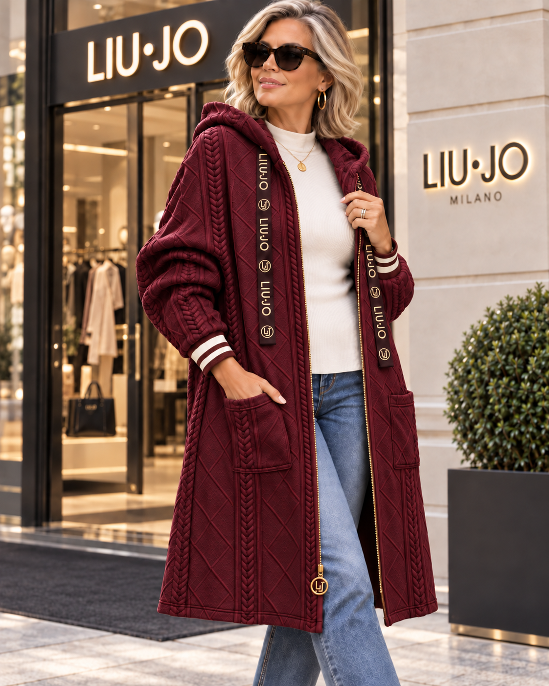 Cappotto LIU•JO con cappuccio e zip