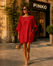 PINKO - Abito midi scollo Bardot morbido
