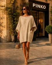 PINKO - Abito midi scollo Bardot morbido