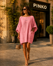 PINKO - Abito midi scollo Bardot morbido