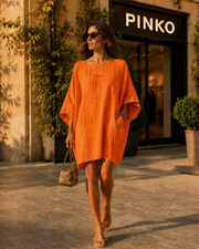 PINKO - Abito midi scollo Bardot morbido