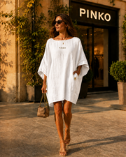 PINKO - Abito midi scollo Bardot morbido