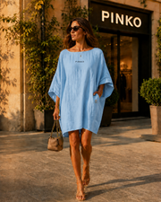 PINKO - Abito midi scollo Bardot morbido